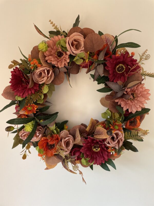 Autumn Gerbera and Roses Wreath