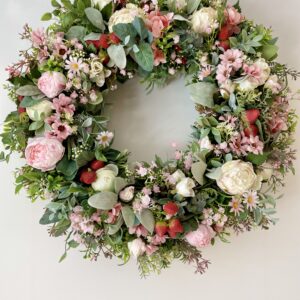 Strawberry & Cream Summer Wreath