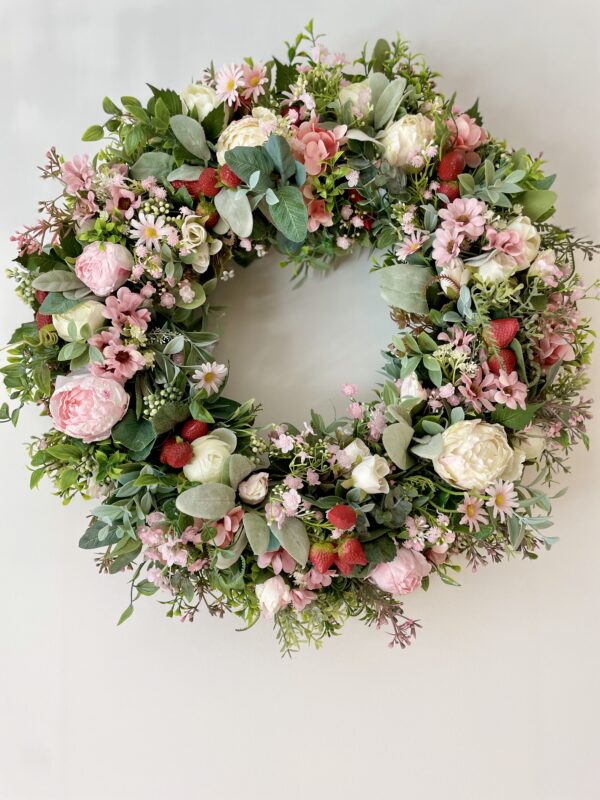 Strawberry & Cream Summer Wreath