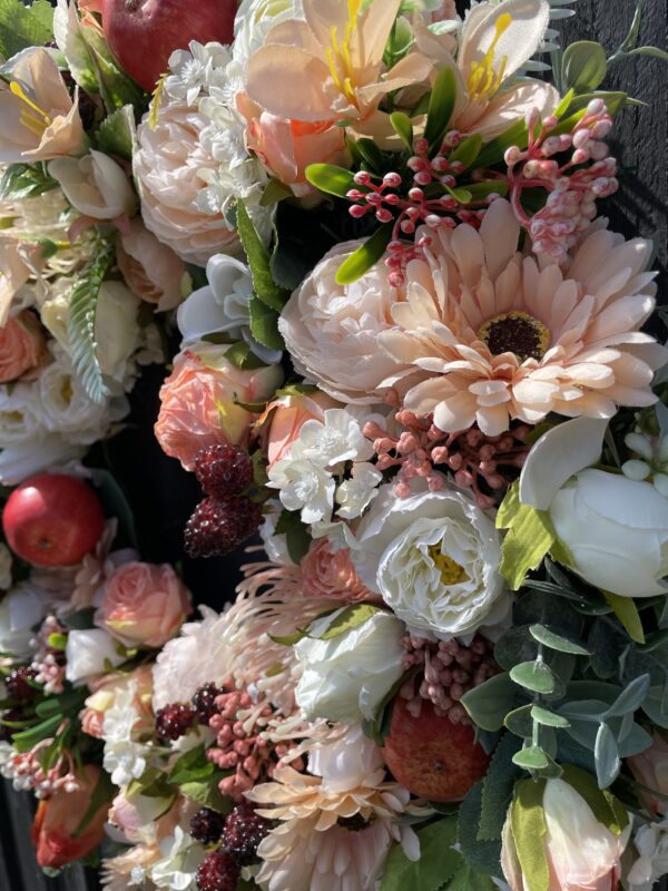 Peach Apple & Blackberry Summer Wreath - Image 2