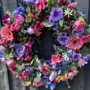 Vibrant Purple & Cerise Wreath