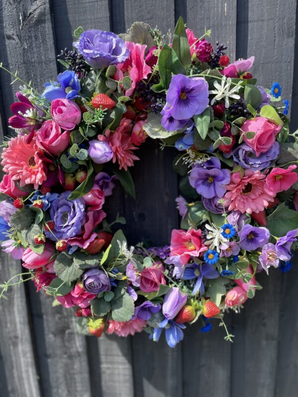 Vibrant Purple & Cerise Wreath