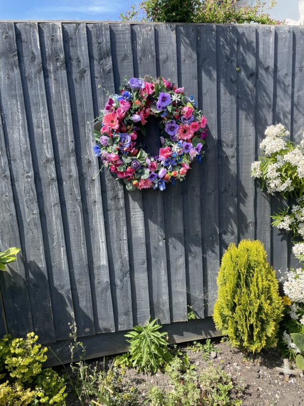 Vibrant Purple & Cerise Wreath - Image 2